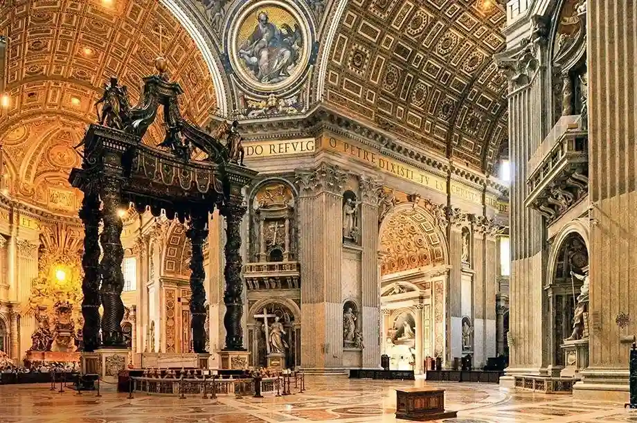 Inside Saint Peter Basilica